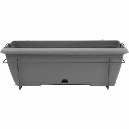 Vaso rettangolare da Balcone Garden ID Antracite Effetto pietra 50 cm
