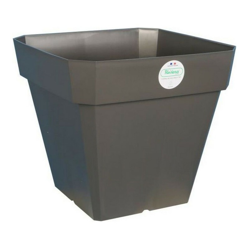 Vaso Riviera 65 L Grigio scuro 49 x 49 x 45 cm Grigio Quadrato Vaso Riviera 65 L Grigio scuro 49 x 49 x 45 cm Grigio Quadrato