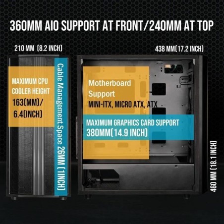 Case computer desktop ATX BitFenix