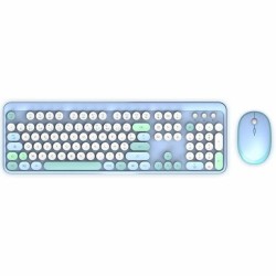 Tastiera e Mouse Mobility Lab Pure Color Azzurro Azerty Francese
