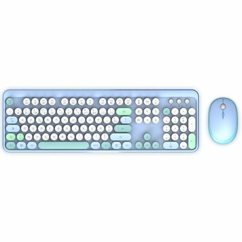 Tastiera e Mouse Mobility Lab Pure Color Azzurro Azerty Francese Tastiera e Mouse Mobility Lab Pure Color Azzurro Azerty Francese