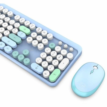 Tastiera e Mouse Mobility Lab Pure Color Azzurro Azerty Francese