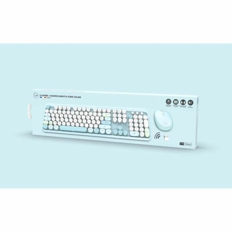 Tastiera e Mouse Mobility Lab Pure Color Azzurro Azerty Francese