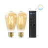 Lampadina Intelligente Wiz ST64 E27 50 W Multicolore Dorato 7 W 640 lm (2 Unità)