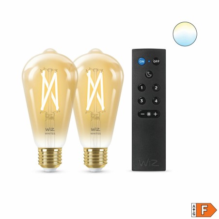 Lampadina Intelligente Wiz ST64 E27 50 W Multicolore Dorato 7 W 640 lm (2 Unità)