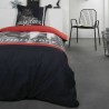 Set di Lenzuola TODAY Nero Rosso 140 x 200 cm