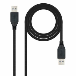 Cavo USB 3.0 A con USB A NANOCABLE 10.01.1002-BK Nero 2 m