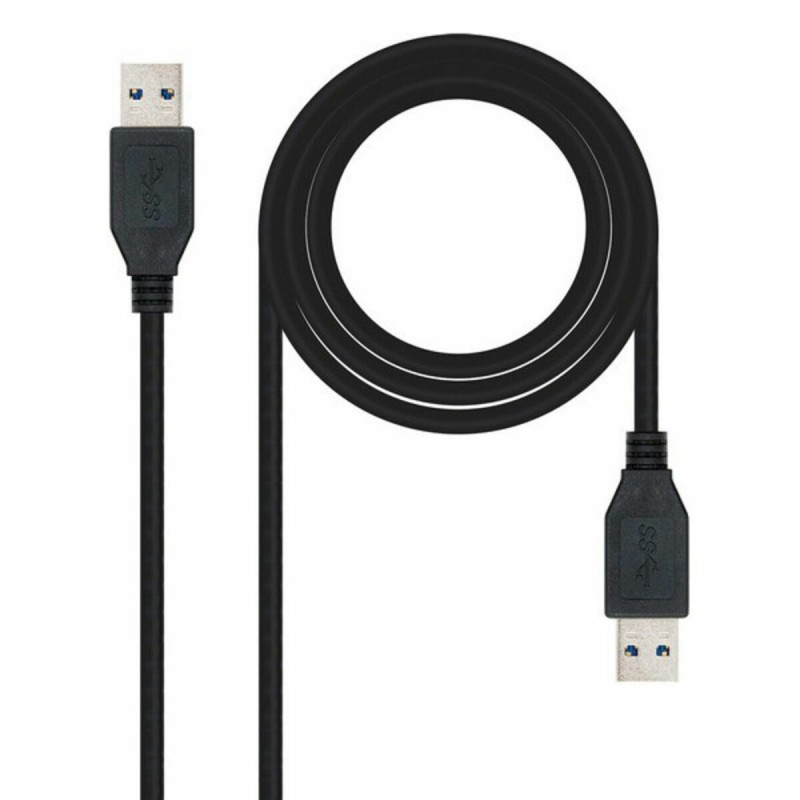 Cavo USB 3.0 A con USB A NANOCABLE 10.01.1002-BK Nero 2 m Cavo USB 3.0 A con USB A NANOCABLE 10.01.1002-BK Nero 2 m