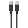 Cavo USB 3.0 A con USB A NANOCABLE 10.01.1002-BK Nero 2 m