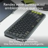 Tastiera Wireless Logitech Pop Icon Keys Grigio scuro AZERTY
