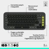 Tastiera Wireless Logitech Pop Icon Keys Grigio scuro AZERTY