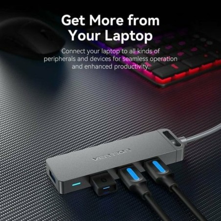 Hub USB Vention CHLBB Nero (1 Unità)