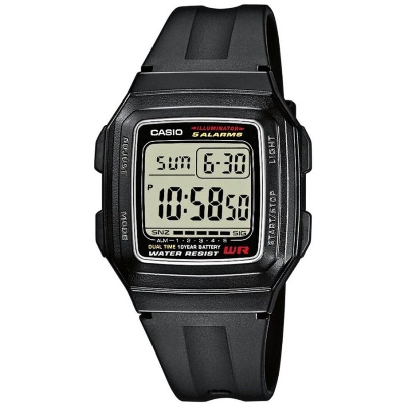 Orologio Unisex Casio F-201WA-1A (Ø 34 mm) Orologio Unisex Casio F-201WA-1A (Ø 34 mm)