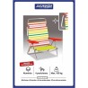 Sedia Pieghevole con Poggiatesta 80 x 65 x 45 cm Multiposizione A strisce