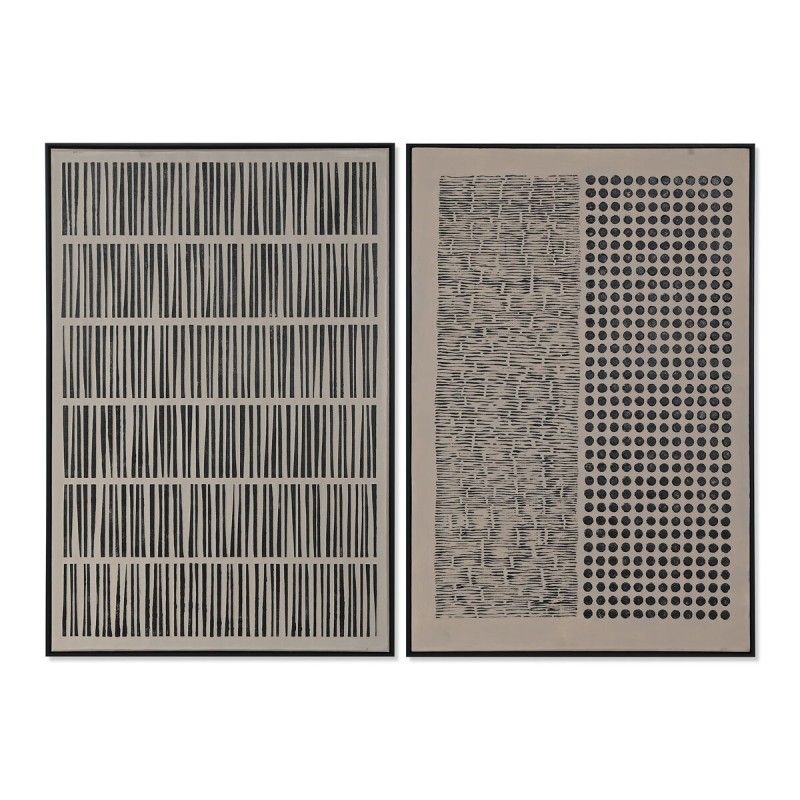 Quadro Home ESPRIT Marrone Nero Moderno Città 83 x 4 x 123 cm (2 Unità) Quadro Home ESPRIT Marrone Nero Moderno Città 83 x 4 x 123 cm (2 Unità)