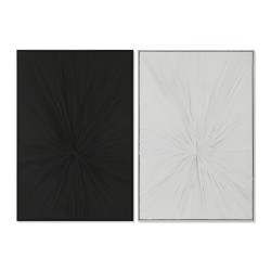 Quadro Home ESPRIT Nero Beige Moderno (2 Unità)