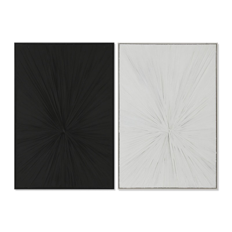 Quadro Home ESPRIT Nero Beige Moderno (2 Unità) Quadro Home ESPRIT Nero Beige Moderno (2 Unità)