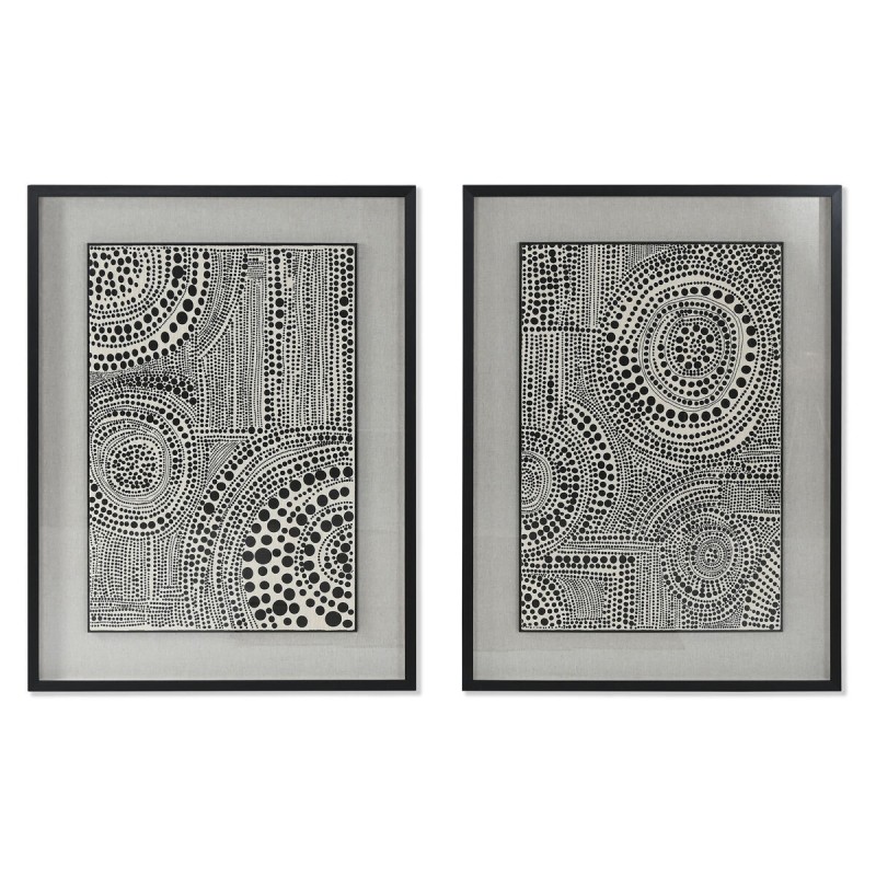 Quadro Home ESPRIT Nero Rosso Moderno 75 x 4 x 100 cm (2 Unità) Quadro Home ESPRIT Nero Rosso Moderno 75 x 4 x 100 cm (2 Unità)