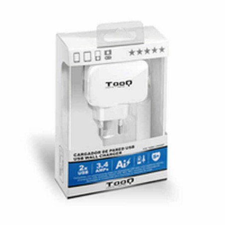 Caricabatterie da Parete TooQ TQWC-1S02WT USB x 2 17W Bianco 17 W