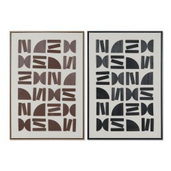 Quadro Home ESPRIT Marrone Nero Beige Astratto Moderno 63 x 3,8 x 93 cm (2 Unità)