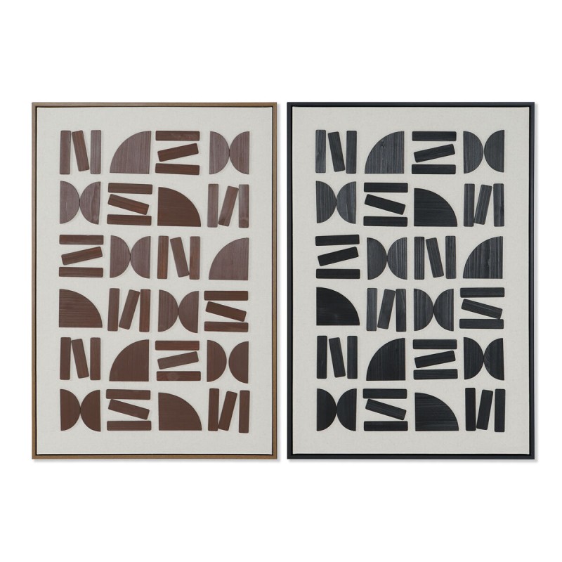 Quadro Home ESPRIT Marrone Nero Beige Astratto Moderno 63 x 3,8 x 93 cm (2 Unità) Quadro Home ESPRIT Marrone Nero Beige Astratto Moderno 63 x 3,8 x 93 cm (2 Unità)