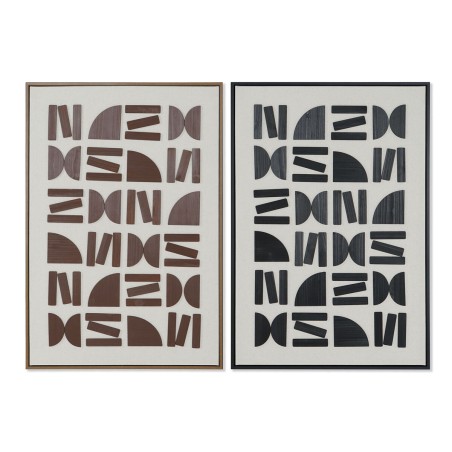 Quadro Home ESPRIT Marrone Nero Beige Astratto Moderno 63 x 3,8 x 93 cm (2 Unità)