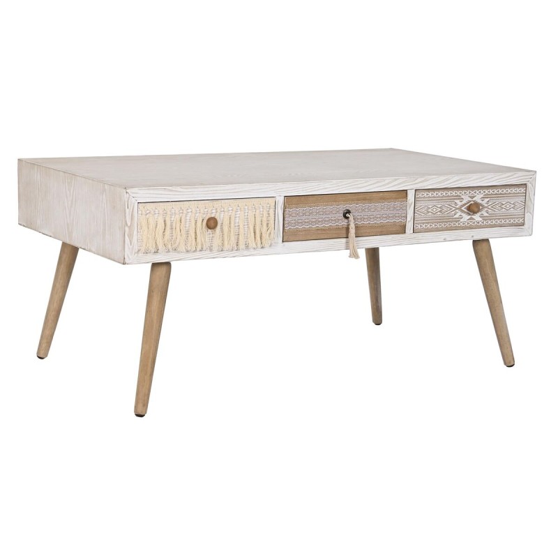 Tavolino da Caffè DKD Home Decor Abete Cotone (110 x 60 x 50 cm) Tavolino da Caffè DKD Home Decor Abete Cotone (110 x 60 x 50 cm)