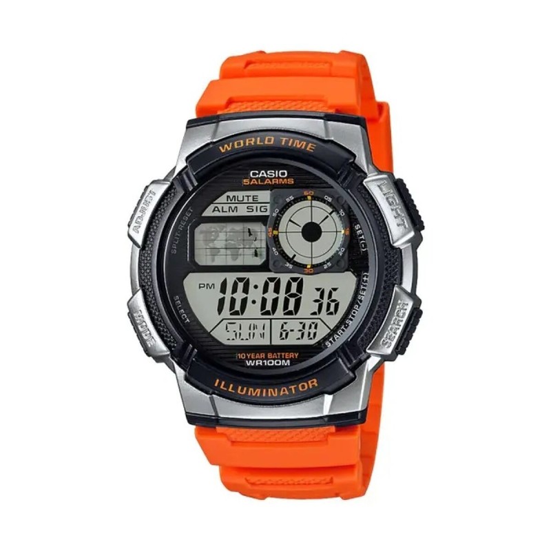 Orologio Uomo Casio WORLD TIME ILLUMINATOR Arancio (Ø 43 mm) Orologio Uomo Casio WORLD TIME ILLUMINATOR Arancio (Ø 43 mm)