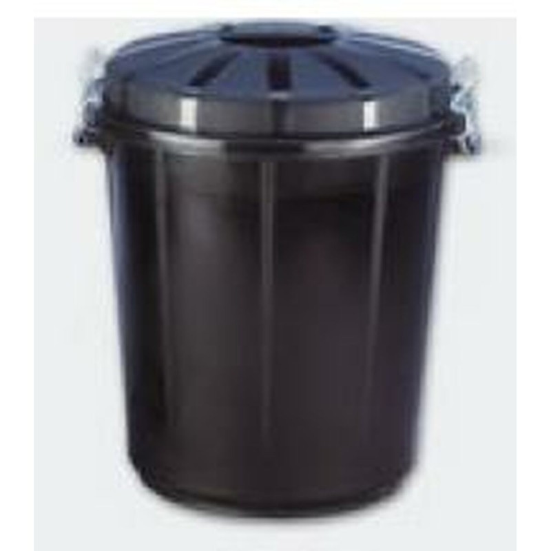 Secchio della spazzatura Denox 70 L Nero Plastica Secchio della spazzatura Denox 70 L Nero Plastica