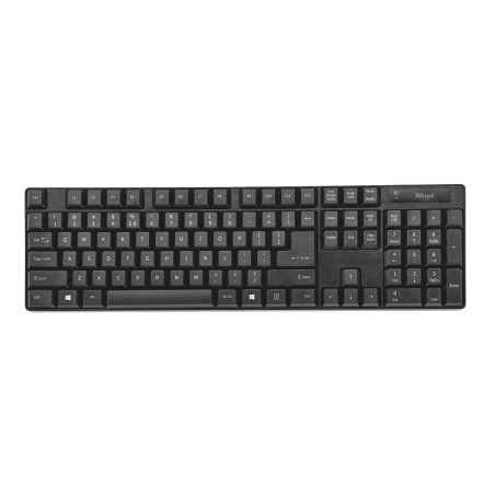 Tastiera e Mouse Trust Qoby Nero QWERTY 4 Pezzi