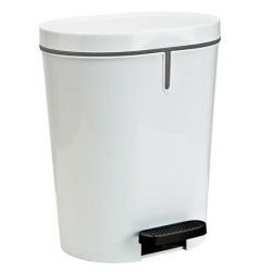 Cestino a pedale Denox Bianco Rettangolare 25 L