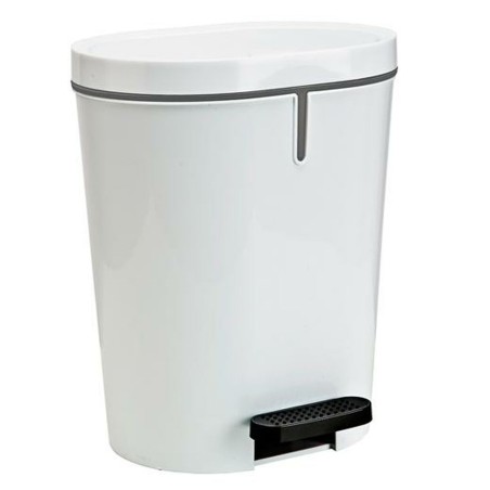 Cestino a pedale Denox Bianco Rettangolare 25 L