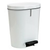 Cestino a pedale Denox Bianco Rettangolare 25 L