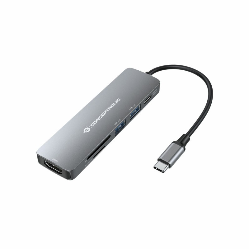 Hub USB Conceptronic DONN11G Grigio Hub USB Conceptronic DONN11G Grigio
