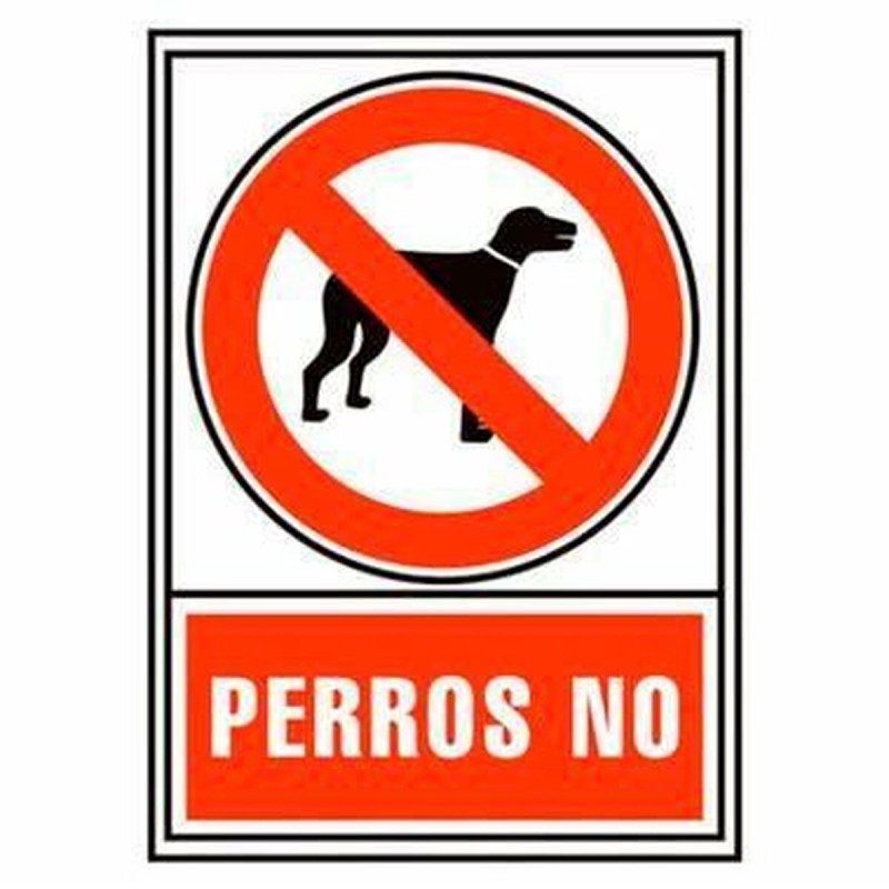 Insegna Archivo 2000 "PERROS NO" PVC 210 x 297 mm Insegna Archivo 2000 "PERROS NO" PVC 210 x 297 mm