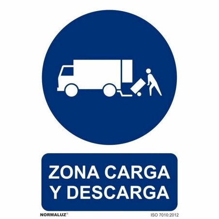 Insegna Archivo 2000 "ZONA CARGA Y DESCARGA" polipropilene 32 x 30 cm
