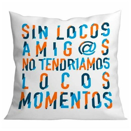 Cuscino Roymart SIN LOCOS AMIGOS Bianco 40 x 40 cm