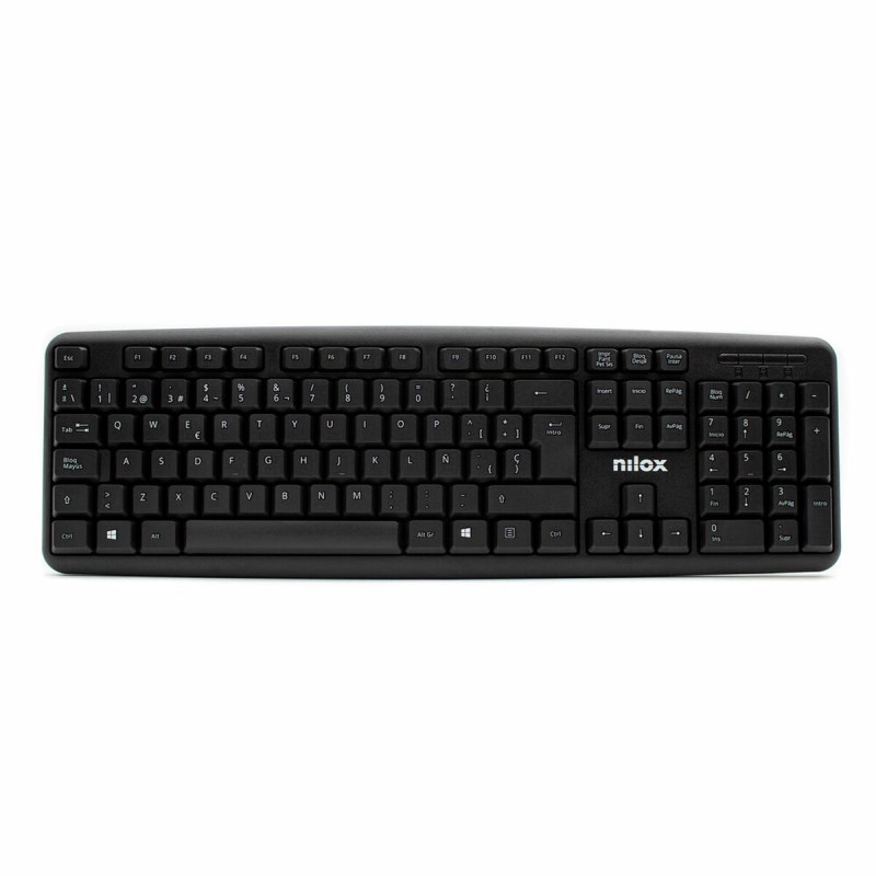 Tastiera Nilox NXKBE000002 Nero Qwerty in Spagnolo Tastiera Nilox NXKBE000002 Nero Qwerty in Spagnolo