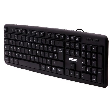 Tastiera Nilox NXKBE000002 Nero Qwerty in Spagnolo