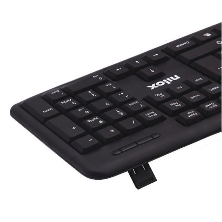 Tastiera Nilox NXKBE000002 Nero Qwerty in Spagnolo