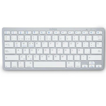 Tastiera Nilox NXKB01S Bianco Qwerty in Spagnolo