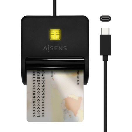 Lettore di Schede DNI/SIP Aisens ASCR-SN03C-BK Nero