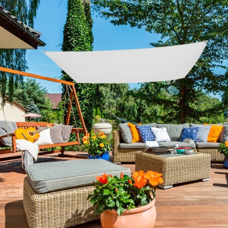 Vele parasole Aktive Triangolare Bianco 300 x 400 cm (4 Unità)