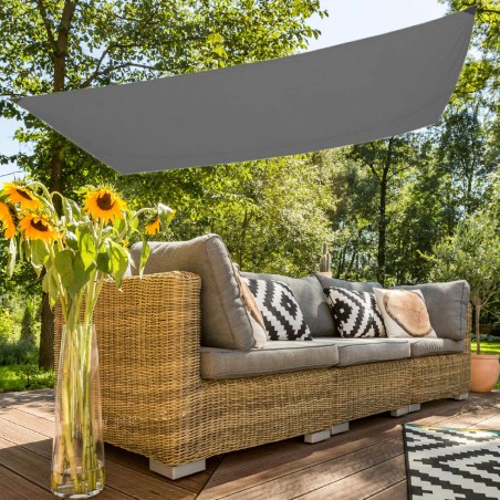 Tenda Parasole a Vela Rettangolare Aktive Grigio 200 x 0,5 x 300 cm Rettangolare (6 Unità)