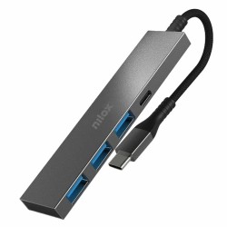 Hub USB Nilox Hubs USB-C x 4 Nero