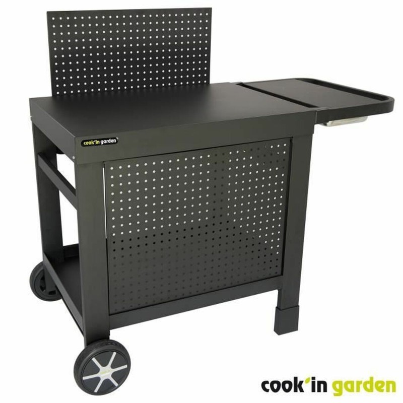 Tavolo da barbecue Cook'in Garden Reva 110 Premium Acciaio Giardino Nero 108 x 55 cm Tavolo da barbecue Cook'in Garden Reva 110 Premium Acciaio Giardino Nero 108 x 55 cm