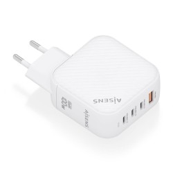Caricabatterie da Parete Aisens ASCH-100W4P028-W Bianco Multicolore 100 W (1 Unità)