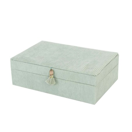 Scatola-Portagioie Versa Verde Poliestere Cartone Specchio 16 x 7,8 x 25 cm