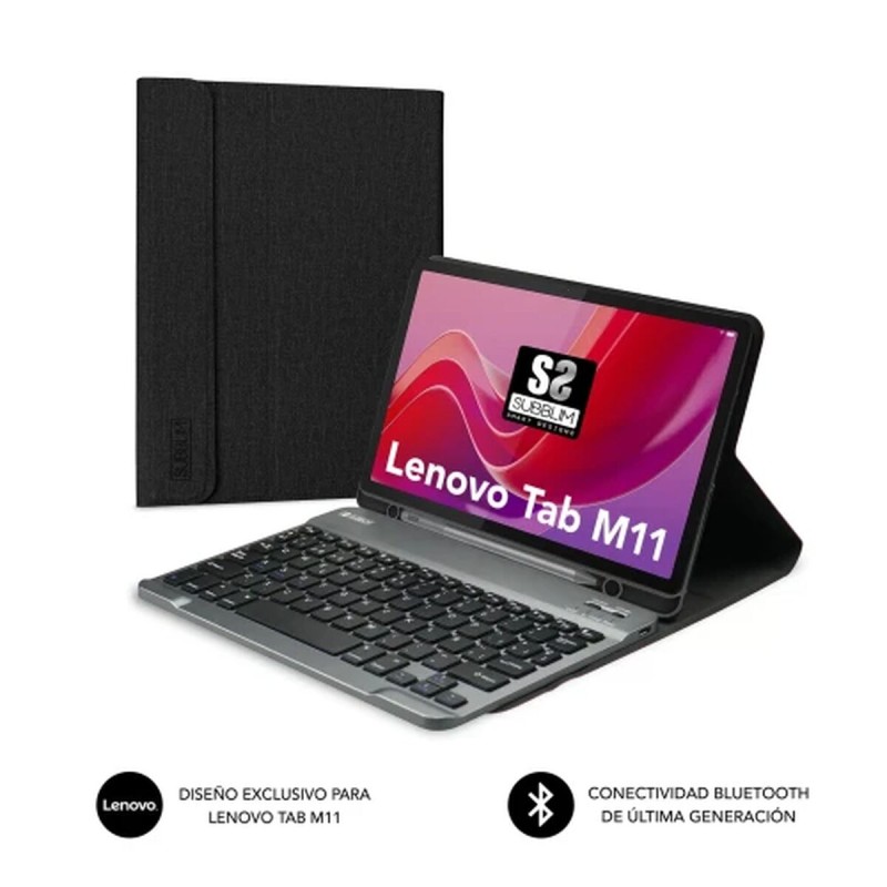 Custodia per Tablet Subblim SUBKT3-BTL310 Nero Qwerty in Spagnolo QWERTY Custodia per Tablet Subblim SUBKT3-BTL310 Nero Qwerty in Spagnolo QWERTY