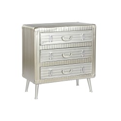 Cassettiera Home ESPRIT Argentato Metallo Legno MDF Vintage 80 x 39 x 82 cm